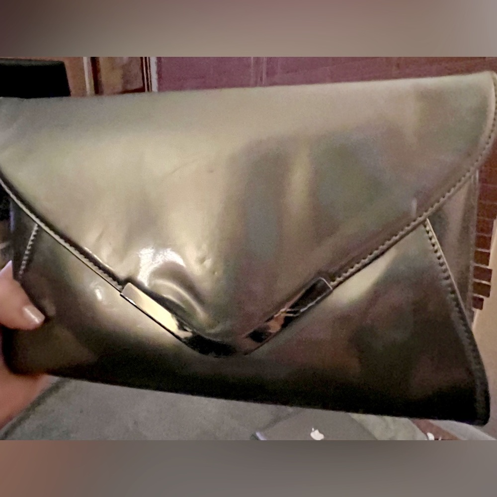 Forever 21 Silver Metallic Clutch